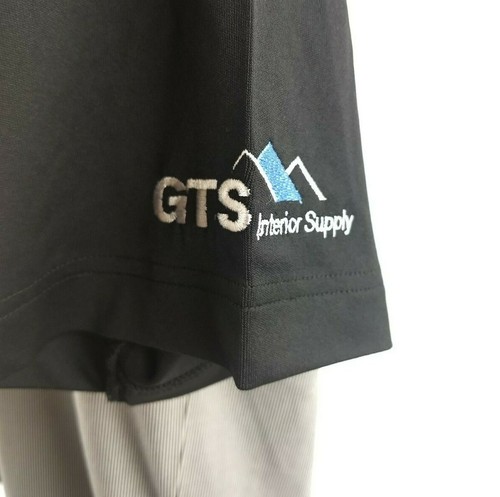 Antigua Desert Dry Golf Polo Shirt Men Large Black Grey Colorblock Theory 104102 - Picture 5 of 11