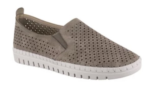 Easy Street Fresh Ultra Flexible Slip On Shoes SIZE 7 M Grey Perforated - Picture 1 of 7