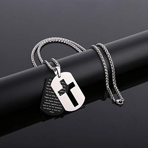P.Blake Dog Tags Cross Necklace for Men Stainless Steel Cross Assorted Styles - Picture 11 of 127