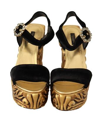 【DOCE & GABBANA】 ゴールド ウェッジサンダル　✨極美品✨ DOCE & GABBANA】 ゴールド ウェッジサンダル ✨極美品✨ DOCE