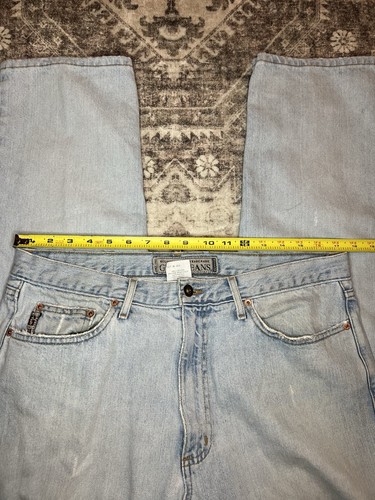 Herren Vintage Light Wash Guess Jeans Größe 36x30 Distressed Grunge - Bild 11 von 11