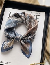 100 Mulberry Silk Scarf Women Flower Neckerchief 20'' Square Small Bandana C88