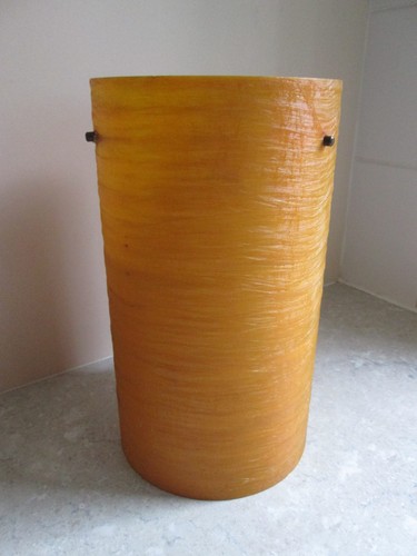 VINTAGE SPUN FIBRE GLASS LAMP SHADE - ORANGE 1960's