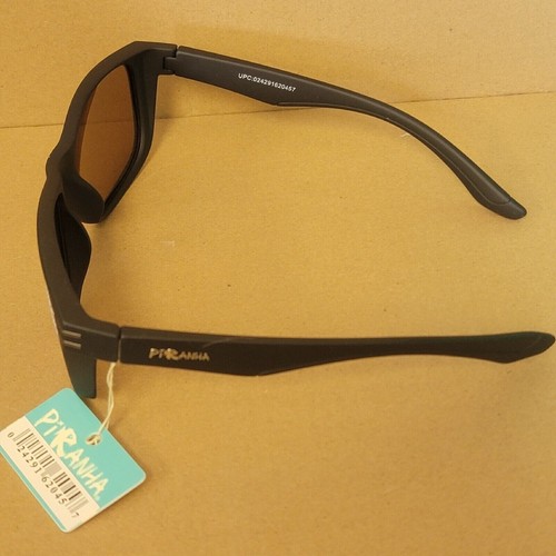 Piranha Mens Polarized Reduced Glare Sunglasses Black Style # 62045 - Picture 4 of 5