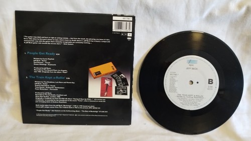 Jeff Beck/Rod Stewart-People Get Ready/The Train Kept A-Rollin' 7" Vinyl NM/EXC - Picture 3 of 3