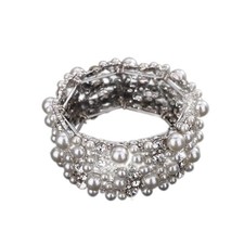 Wedding Bracelet for Brides Fashion Sparkly Pearl Rhinestone Deco Bracelet fo...