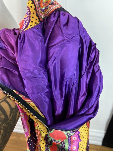 Maxi gonna arazzo paisley psichedelico vintage anni 60/70 vita media 26” foderata in raso - Foto 7 di 10