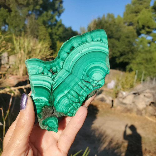 Malachite Chrysocolla Crystal Polished Slice Slab | Hand-Picked 262 Grams - Picture 13 of 14