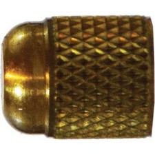 10082 Finger Tighting Cap, 3/8 in SAE 45 deg Female Flared, Brass (2 Pack)