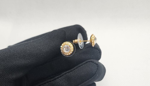 Conjunto de 3 piezas de pulsera de Navidad nupcial angelical dorado collar tenis pendientes - Imagen 7 de 10