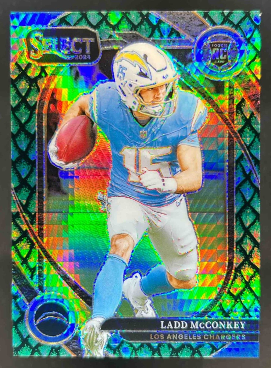 2024 Select Ladd McConkey Club RC Dragon Scale Prizm #3/81 Chargers