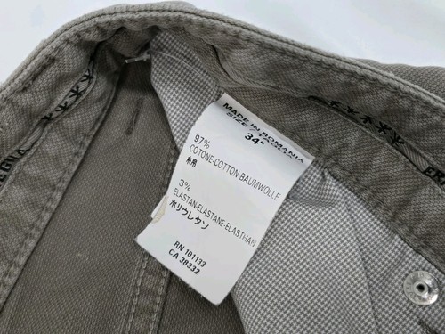 Ermenegildo Zegna Pants Mens Size 34 Beige Khaki Straight Leg Stretch 34Wx26L - Picture 13 of 16