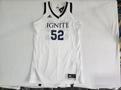 Adidas G League Ignite White Blue Blank #52 Jersey NWT RARE Medium 
