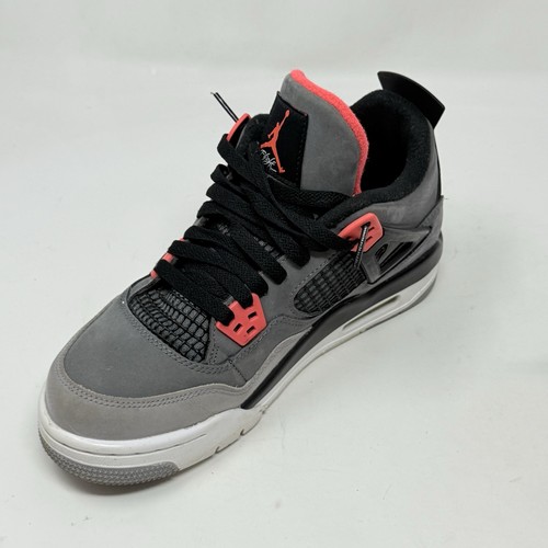 Air Jordan 4 IV Retro Infrared Sneakers Youth Kids Size 6 Gray Shoes 408452-061 - Picture 10 of 18