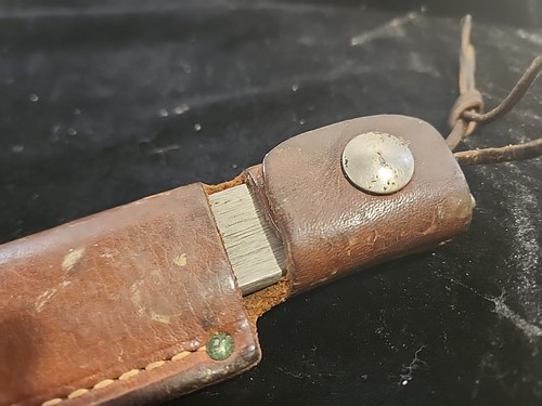 Original Schrade Old Timer Honesteel In Fitted Leather Holster Outdoor Survival - Picture 3 of 11
