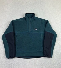 Mountain Hardwear Fleece Pullover Womens Medium Teal Quarter Zip Sherpa Pockets