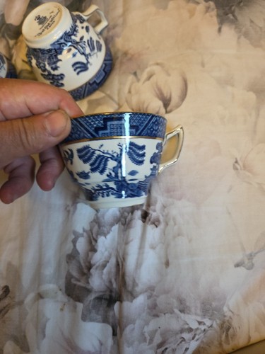 Booths Pottery A8025 Cups X 4 Real Old Willow - Picture 9 of 11