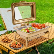 9 L Chafing Dish Buffet Set for Catering Parties Buffets Stove Heat Preservation