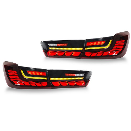 (Red) GTS LED Style LED Tail Lights Dynamic Turn Signal LED Trailer Tail - Picture 11 of 12