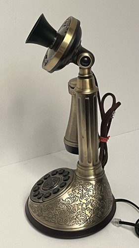 Collectors Series Paramount Candle Stick Antique Brass Style Telephone - Picture 3 of 22