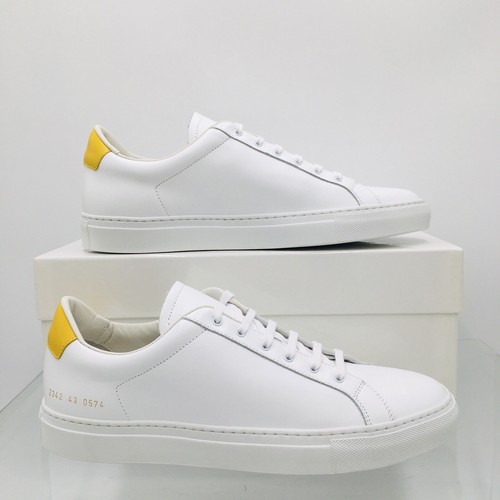 Common Projects Retro Low White/ Yellow Leather- Men’s Sneakers EU 43 US 10 M - Picture 3 of 17