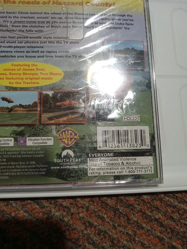NEW DAMAGED SEAL Dukes of Hazzard Racing for Home PlayStation 1 PS1  Hang Tab - Picture 7 of 7