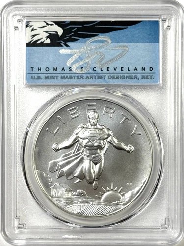 2025 Superman DC Comics 1 oz Silver Medal PCGS MS70 FDOI - Cleveland Signature!