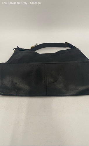 Cole Haan Womens Black Leather Inner And Outer Pockets Lightweight Tote Bag - Picture 2 of 6
