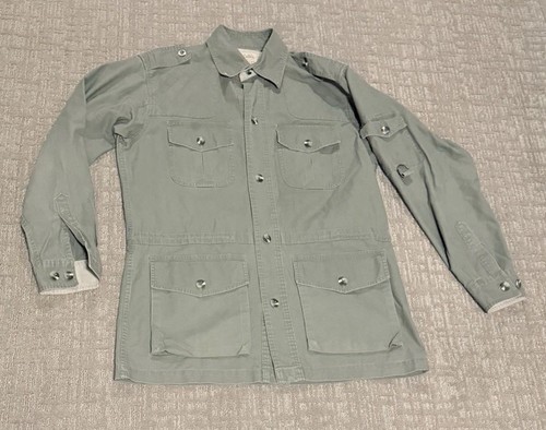 Cabela’s Safari Long Sleeve Shirt Medium Khaki Green 5 Pockets Outdoors Hunting - Picture 2 of 19