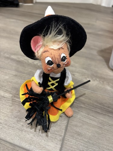 Annalee Maus Halloween Hexenbesen