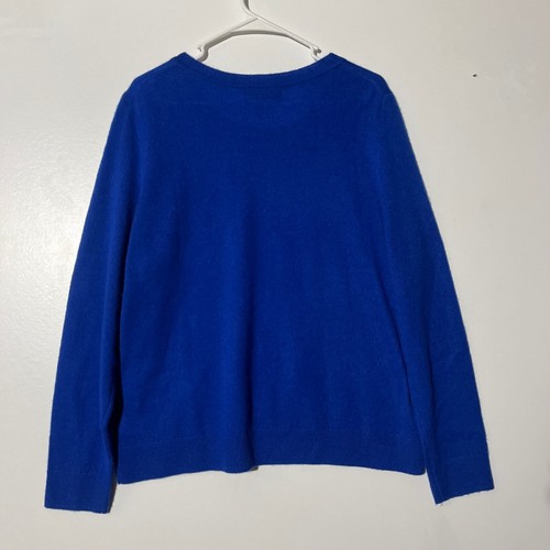 TAHARI 100% 2Ply-Cashmere Blue Long Sleeve Pullover Casual Top Women's Size XL - Picture 5 of 8