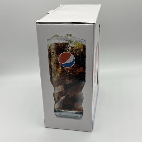 PEPSI Set Of Two Vintage Glass Mug Cups Tumblers Original Soft Drink Logo 16oz - Picture 3 of 18