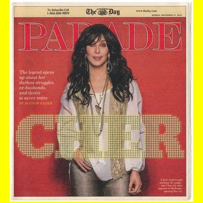 CHER Parade Magazine 2010 Burlesque sonny & cher Newspaper sexy singer {BONUS}