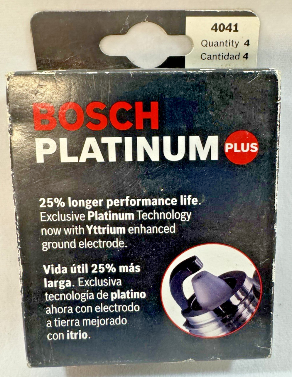 New Bosch Platinum Plus 4041 Spark Plugs Sealed Box of 4