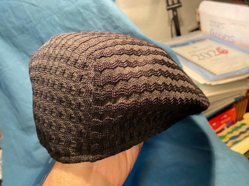 Turtle K "K-Hats" Black Lightweight Snap Brim Cap Hat Golf Newsboy Air-Flow XL - Picture 7 of 17