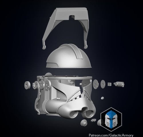 Star Wars Captain Rex 1:1 Helmet Raw Replica - Picture 7 of 8