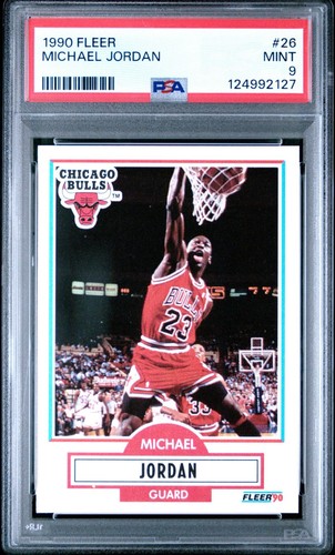 1990 Fleer Michael Jordan #26 PSA 9 Mint HOF Chicago Bulls - Picture 1 of 3