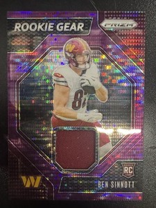 2024 Panini Prizm - Rookie Gear Ben Sinnott #RG-BST Purple Pulsar Prizm
