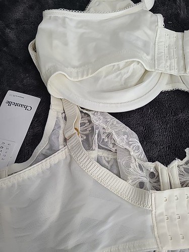 CHANTELLE & Wacoal 42DD Bra Ivory Lace Underwire Lot Of 2 Bras New Tags - Picture 11 of 15