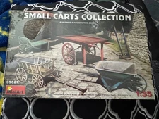 Miniart 1/35 Scale #35621 Small Carts Collection Model Kit Open Box!