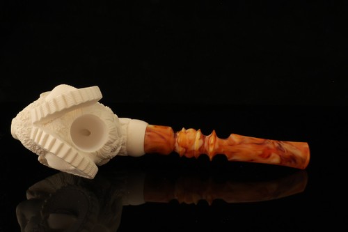 Ram Block Meerschaum Pipe di I. Baglan con custodia personalizzata 13643 - Foto 4 di 12