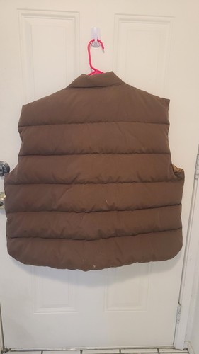 Vintage Cabellas Puffer Vest Size Large USA Down Jacket Goose 90s Brown - Picture 2 of 19