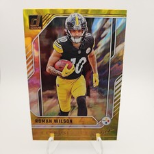 2024 Panini Donruss Elite Series ROOKIES Gold Roman Wilson RC Steelers #23 FOIL