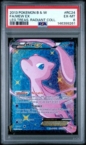 2013 POKEMON B&W LEGEND TREASURES RADIANT COLLECTION #RC24 FULL ART/MEW EX PSA 6