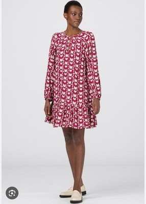 Women Hallhuber dress burgundy viscose 42/XL/