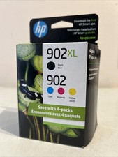 HP Original 902 Cyan, Magenta, Yellow / 902XL Black Ink Cartridges (4-Pack)