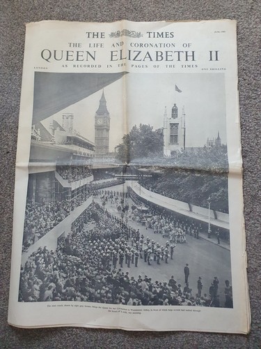 The Times Life And Coronation Of The Queen Newspaper 1953 Queen Elizabeth II - Picture 1 of 15