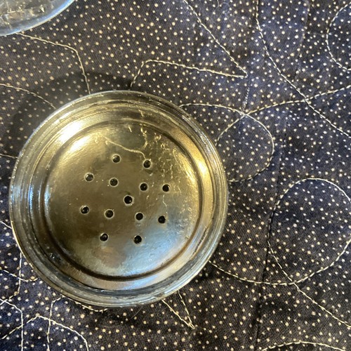 Vtg Imperial Glass Hobstar Glass Sugar Cheese Shaker USA Sales TAg And Logo IG - Bild 8 von 16