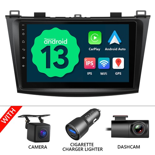 For Mazda 3 2010-2013 9" IPS Touchscreen Android 13 Car Stereo Radio GPS CarPlay - Picture 23 of 25