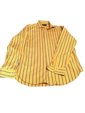 Polo Ralph Lauren Mens Shirt Yellow/Multi Striped Long Sleeves Size 16 1/2 34/35